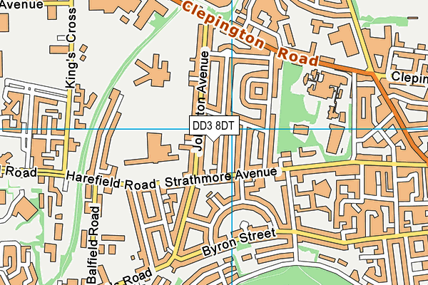 DD3 8DT map - OS VectorMap District (Ordnance Survey) DD3 8DT map - OS VectorMap District (Ordnance Survey)