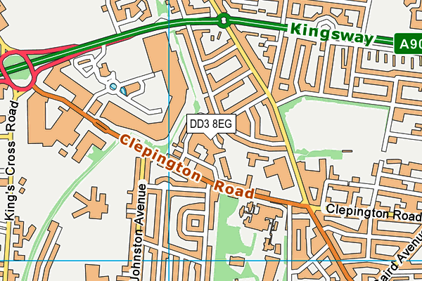 DD3 8EG map - OS VectorMap District (Ordnance Survey) DD3 8EG map - OS VectorMap District (Ordnance Survey)