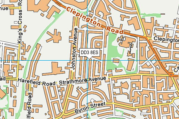 DD3 8ES map - OS VectorMap District (Ordnance Survey) DD3 8ES map - OS VectorMap District (Ordnance Survey)