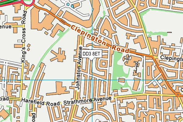 DD3 8ET map - OS VectorMap District (Ordnance Survey) DD3 8ET map - OS VectorMap District (Ordnance Survey)