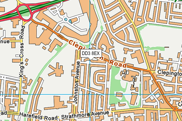 DD3 8EX map - OS VectorMap District (Ordnance Survey) DD3 8EX map - OS VectorMap District (Ordnance Survey)