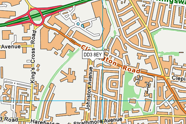 DD3 8EY map - OS VectorMap District (Ordnance Survey)