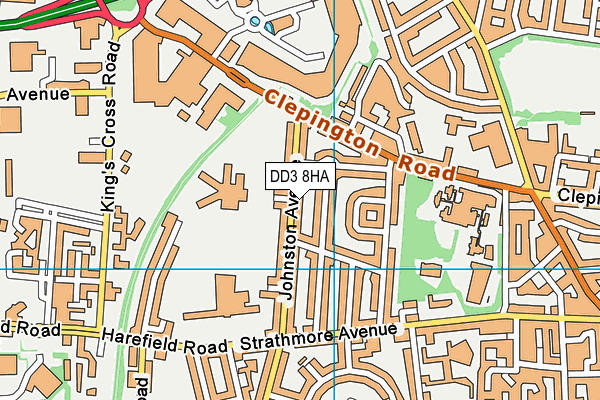 DD3 8HA map - OS VectorMap District (Ordnance Survey)