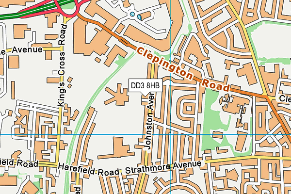 DD3 8HB map - OS VectorMap District (Ordnance Survey)