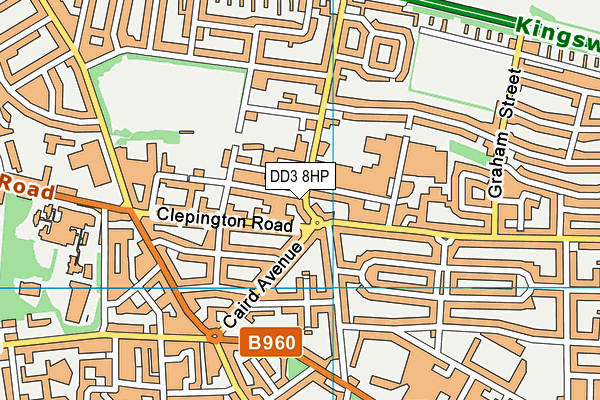 DD3 8HP map - OS VectorMap District (Ordnance Survey)