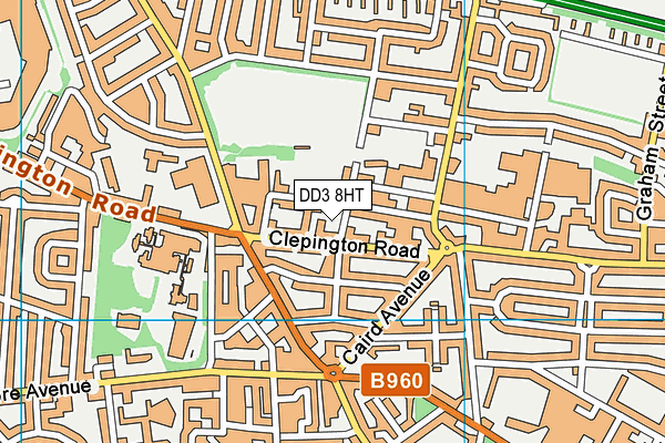 DD3 8HT map - OS VectorMap District (Ordnance Survey)