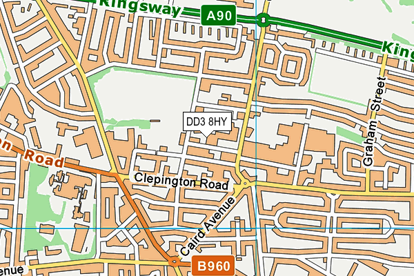DD3 8HY map - OS VectorMap District (Ordnance Survey) DD3 8HY map - OS VectorMap District (Ordnance Survey)