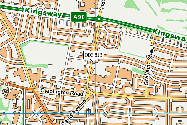DD3 8JB map - OS VectorMap District (Ordnance Survey) DD3 8JB map - OS VectorMap District (Ordnance Survey)