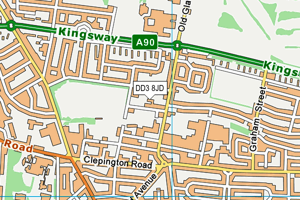 DD3 8JD map - OS VectorMap District (Ordnance Survey) DD3 8JD map - OS VectorMap District (Ordnance Survey)