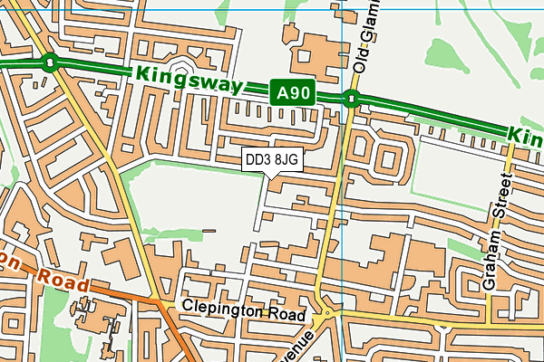 DD3 8JG map - OS VectorMap District (Ordnance Survey) DD3 8JG map - OS VectorMap District (Ordnance Survey)