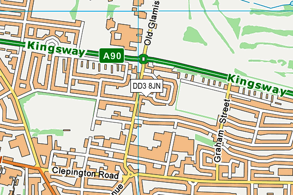 DD3 8JN map - OS VectorMap District (Ordnance Survey) DD3 8JN map - OS VectorMap District (Ordnance Survey)