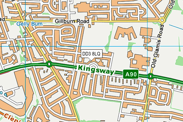 DD3 8LQ map - OS VectorMap District (Ordnance Survey) DD3 8LQ map - OS VectorMap District (Ordnance Survey)