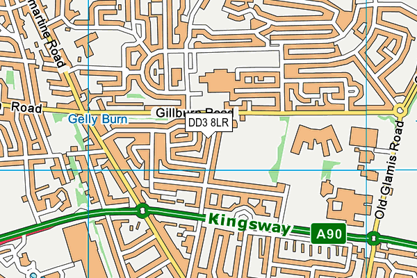 DD3 8LR map - OS VectorMap District (Ordnance Survey) DD3 8LR map - OS VectorMap District (Ordnance Survey)