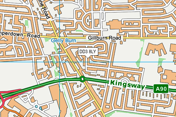 DD3 8LY map - OS VectorMap District (Ordnance Survey) DD3 8LY map - OS VectorMap District (Ordnance Survey)