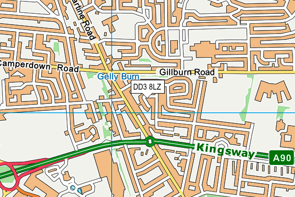 DD3 8LZ map - OS VectorMap District (Ordnance Survey) DD3 8LZ map - OS VectorMap District (Ordnance Survey)