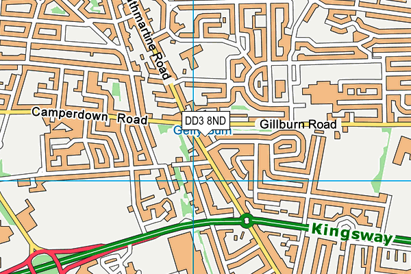 DD3 8ND map - OS VectorMap District (Ordnance Survey) DD3 8ND map - OS VectorMap District (Ordnance Survey)