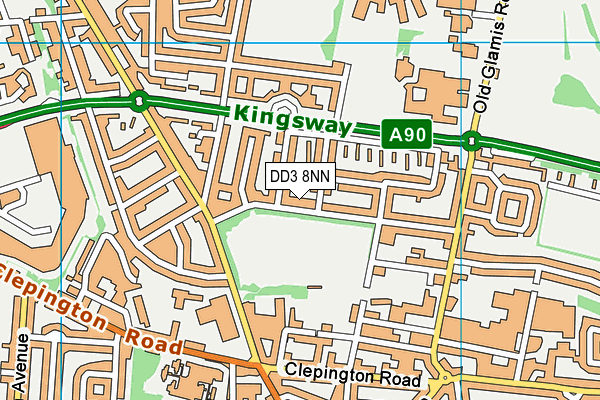 DD3 8NN map - OS VectorMap District (Ordnance Survey) DD3 8NN map - OS VectorMap District (Ordnance Survey)