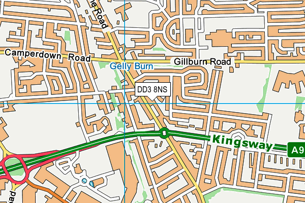 DD3 8NS map - OS VectorMap District (Ordnance Survey)