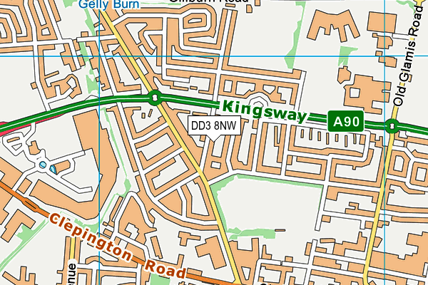 DD3 8NW map - OS VectorMap District (Ordnance Survey) DD3 8NW map - OS VectorMap District (Ordnance Survey)