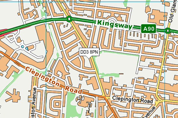 DD3 8PN map - OS VectorMap District (Ordnance Survey) DD3 8PN map - OS VectorMap District (Ordnance Survey)