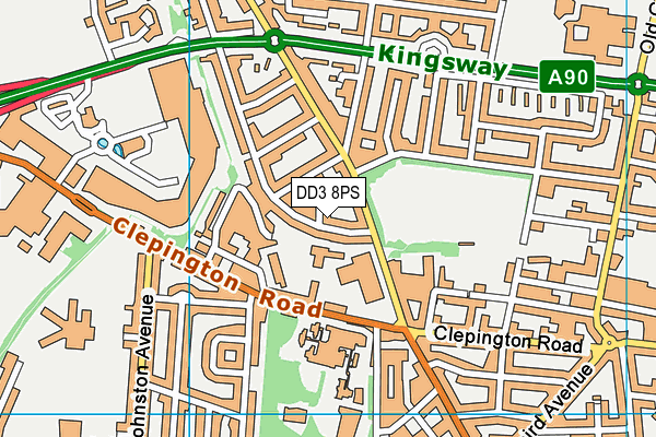 DD3 8PS map - OS VectorMap District (Ordnance Survey) DD3 8PS map - OS VectorMap District (Ordnance Survey)