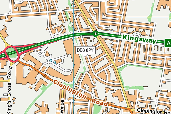 DD3 8PY map - OS VectorMap District (Ordnance Survey) DD3 8PY map - OS VectorMap District (Ordnance Survey)