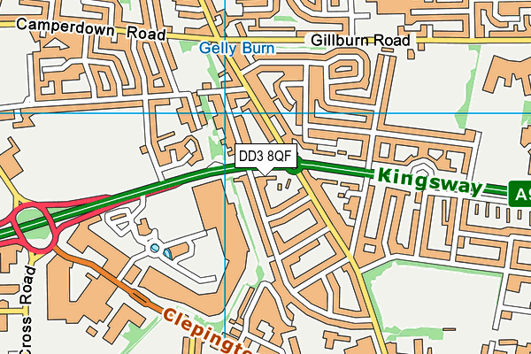 DD3 8QF map - OS VectorMap District (Ordnance Survey) DD3 8QF map - OS VectorMap District (Ordnance Survey)