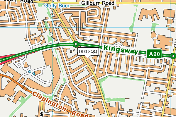 DD3 8QQ map - OS VectorMap District (Ordnance Survey) DD3 8QQ map - OS VectorMap District (Ordnance Survey)