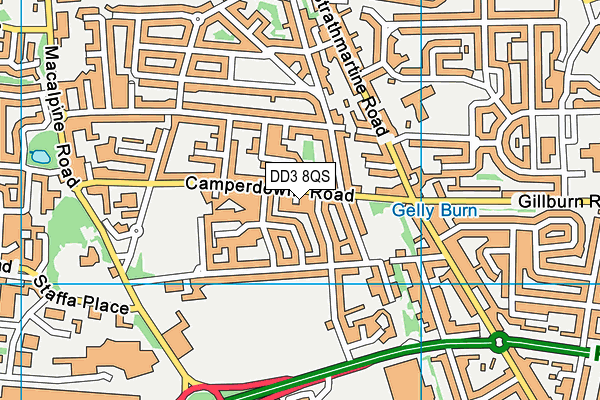 DD3 8QS map - OS VectorMap District (Ordnance Survey) DD3 8QS map - OS VectorMap District (Ordnance Survey)