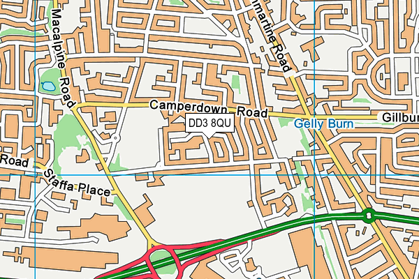 DD3 8QU map - OS VectorMap District (Ordnance Survey) DD3 8QU map - OS VectorMap District (Ordnance Survey)