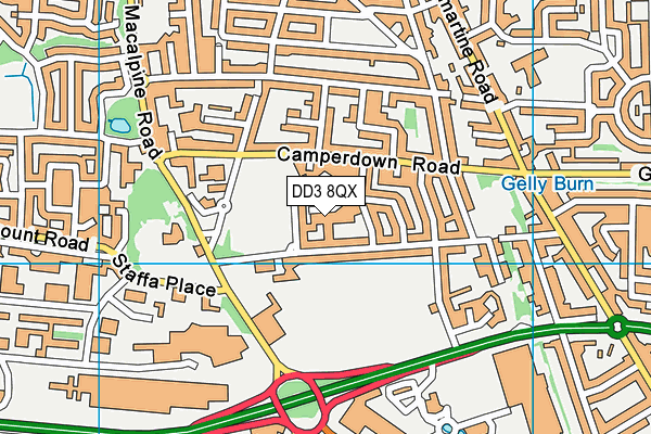 DD3 8QX map - OS VectorMap District (Ordnance Survey) DD3 8QX map - OS VectorMap District (Ordnance Survey)
