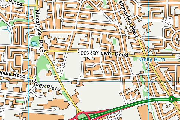 DD3 8QY map - OS VectorMap District (Ordnance Survey) DD3 8QY map - OS VectorMap District (Ordnance Survey)