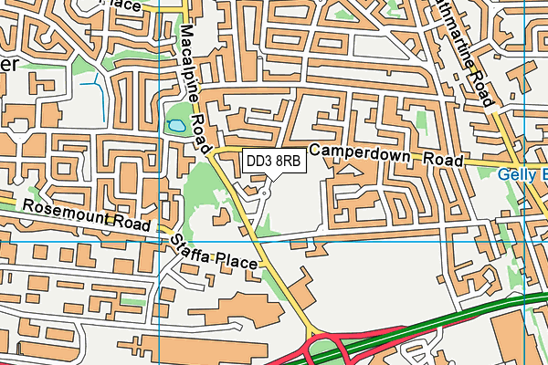 DD3 8RB map - OS VectorMap District (Ordnance Survey) DD3 8RB map - OS VectorMap District (Ordnance Survey)