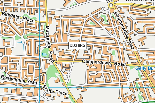 DD3 8RG map - OS VectorMap District (Ordnance Survey) DD3 8RG map - OS VectorMap District (Ordnance Survey)