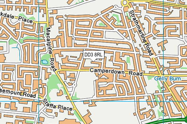 DD3 8RL map - OS VectorMap District (Ordnance Survey) DD3 8RL map - OS VectorMap District (Ordnance Survey)