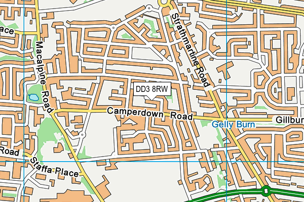 DD3 8RW map - OS VectorMap District (Ordnance Survey) DD3 8RW map - OS VectorMap District (Ordnance Survey)