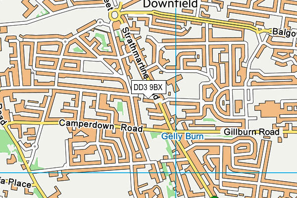 DD3 9BX map - OS VectorMap District (Ordnance Survey) DD3 9BX map - OS VectorMap District (Ordnance Survey)