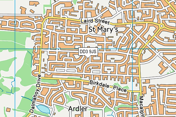 DD3 9JS map - OS VectorMap District (Ordnance Survey) DD3 9JS map - OS VectorMap District (Ordnance Survey)