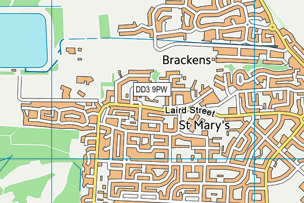 DD3 9PW map - OS VectorMap District (Ordnance Survey) DD3 9PW map - OS VectorMap District (Ordnance Survey)
