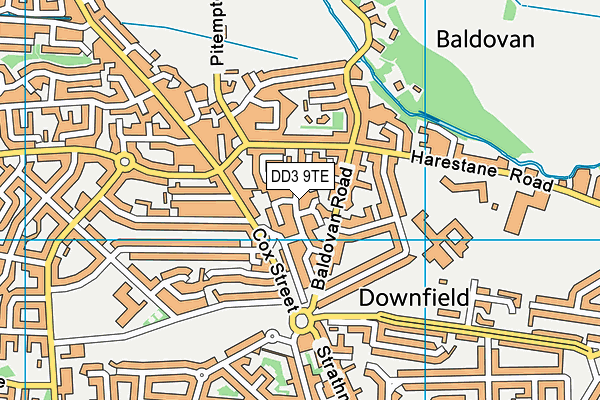 DD3 9TE map - OS VectorMap District (Ordnance Survey) DD3 9TE map - OS VectorMap District (Ordnance Survey)