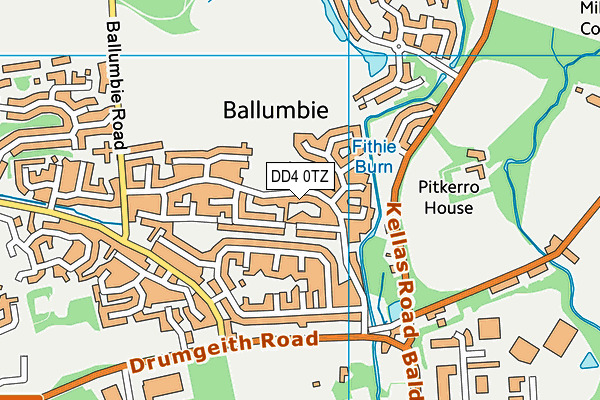 DD4 0TZ map - OS VectorMap District (Ordnance Survey) DD4 0TZ map - OS VectorMap District (Ordnance Survey)