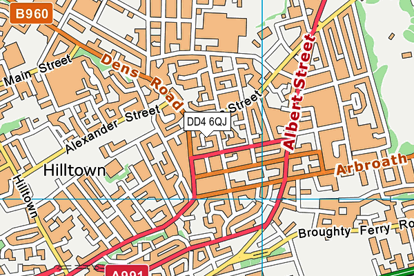 DD4 6QJ map - OS VectorMap District (Ordnance Survey) DD4 6QJ map - OS VectorMap District (Ordnance Survey)