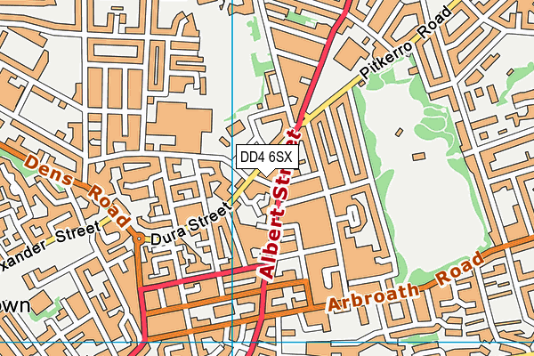 DD4 6SX map - OS VectorMap District (Ordnance Survey) DD4 6SX map - OS VectorMap District (Ordnance Survey)