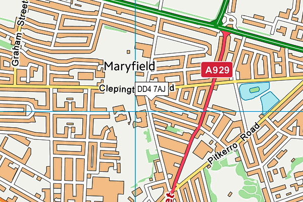DD4 7AJ map - OS VectorMap District (Ordnance Survey) DD4 7AJ map - OS VectorMap District (Ordnance Survey)