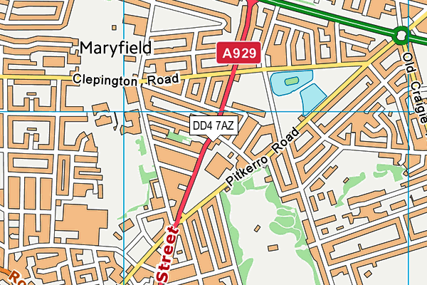 DD4 7AZ map - OS VectorMap District (Ordnance Survey) DD4 7AZ map - OS VectorMap District (Ordnance Survey)