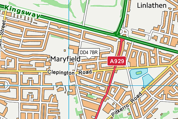 DD4 7BR map - OS VectorMap District (Ordnance Survey) DD4 7BR map - OS VectorMap District (Ordnance Survey)