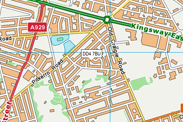 DD4 7BU map - OS VectorMap District (Ordnance Survey) DD4 7BU map - OS VectorMap District (Ordnance Survey)