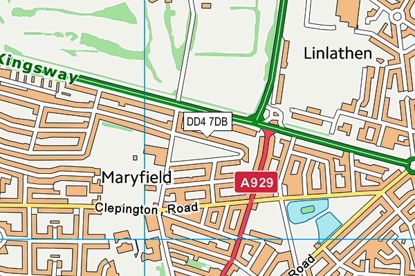 DD4 7DB map - OS VectorMap District (Ordnance Survey) DD4 7DB map - OS VectorMap District (Ordnance Survey)