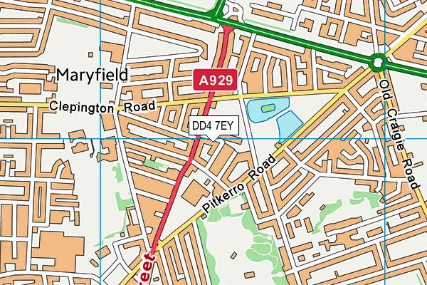 DD4 7EY map - OS VectorMap District (Ordnance Survey) DD4 7EY map - OS VectorMap District (Ordnance Survey)