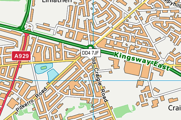 DD4 7JF map - OS VectorMap District (Ordnance Survey) DD4 7JF map - OS VectorMap District (Ordnance Survey)